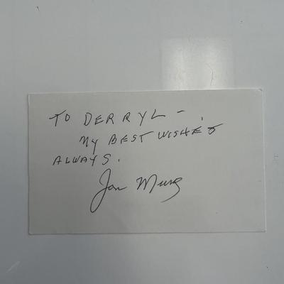 Comedian Jan Murray original signature