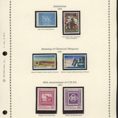United Nations New York Stamps 1991