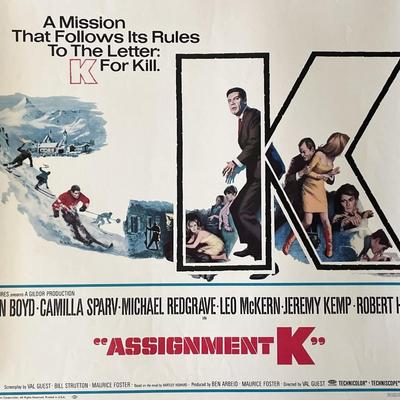 Assignment K 1968 vintage movie poster