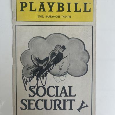 Social Security cast signed playbill cover 