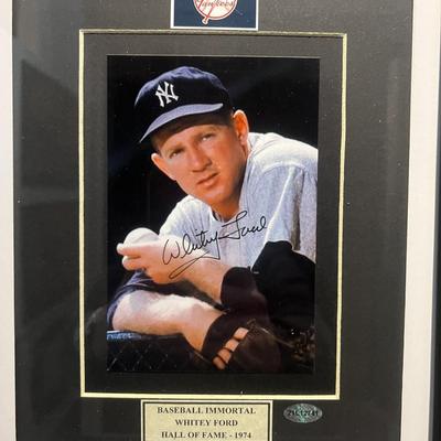 Whitey Ford signed photo. SCM authenticated