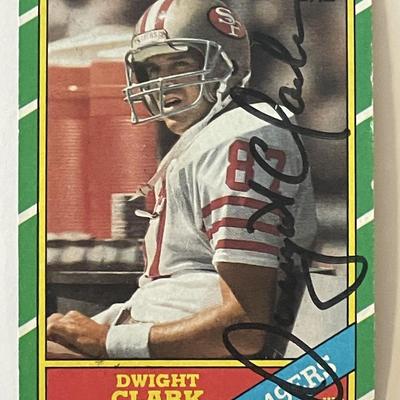 49ers Dwight Clark signed 1986 Topps #160 trading card