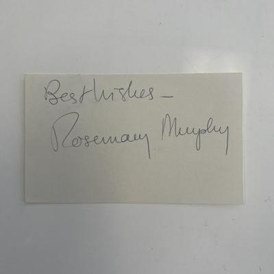 Actress Rosemary Murphy original signature