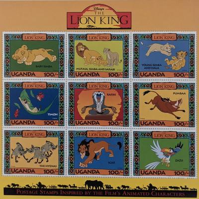 Disney's The Lion King Stamp Sheet - Uganda