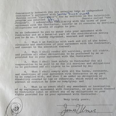James "Blood" Ulmer signed contract