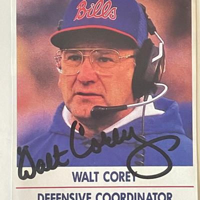 Buffalo Bills Walt Corey signed trading card