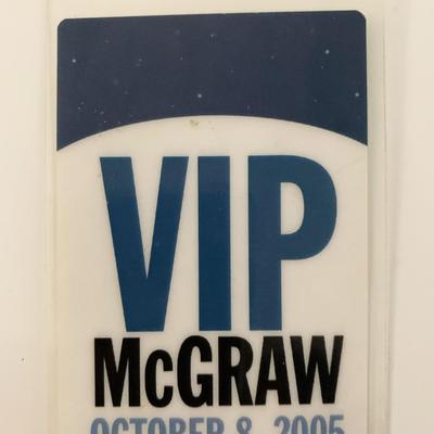 Tim McGraw backstage pass