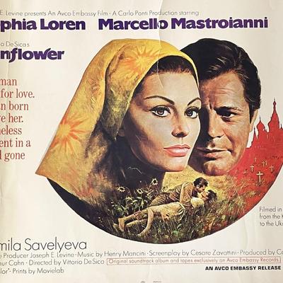 Sunflower 1970 vintage movie poster