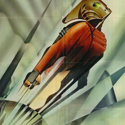 The Rocketeer original 1991 vintage glossy advance sheet poster