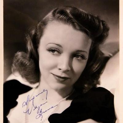 Virginia Bruce signed portrait photo 