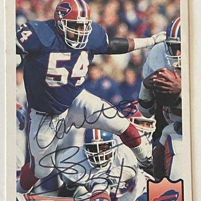 Buffalo Bills Carlton Bailey signed 1992 Fleer #17 trading card