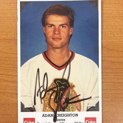 Adam Creighton 1989-90 Official Chicago Blackhawks Photo