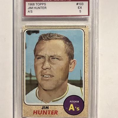 JIm Hunter 1968 Topps baseball card