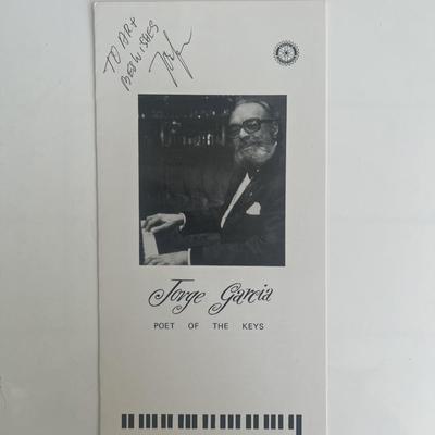 Pianist Jorge Garcia signed program