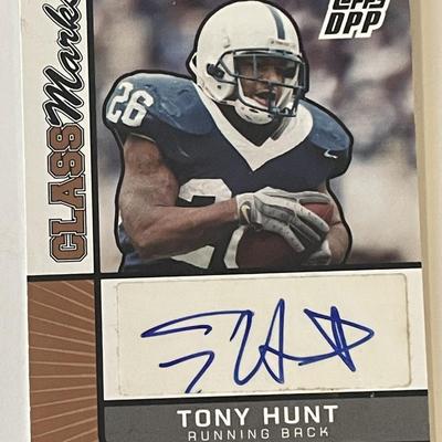Penn State Lions Tony Hunt signed 2007 Topps DPP trading card