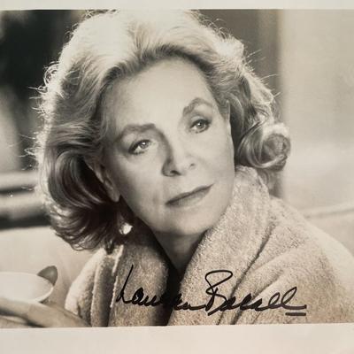 Lauren Bacall signed photo