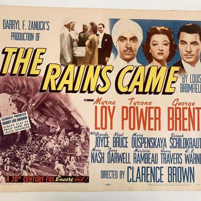 The Rains Came vintage movie poster