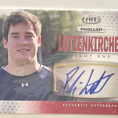Auburn Tigers Philip Lutzenkirchen 2013 Sage Hit signed trading card