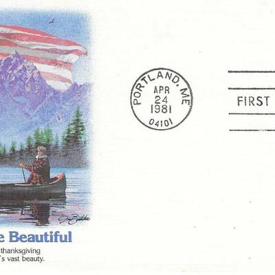 America the Beautiful Lake FDC
