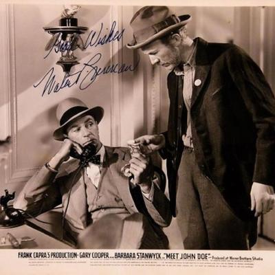 Walter Brennan signed movie still photo 
