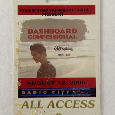 Dashboard Confessional 2006 All Access Pass