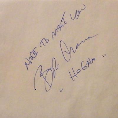 Hogan's Heroes Bob Crane signature slip 