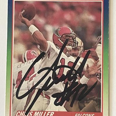 Falcons Chris Miller signed 1990 Score #70  trading card