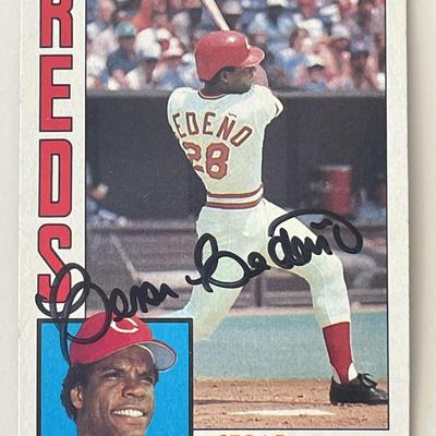 Cincinnati Reds César Cedeño  1984 Topps signed trading card