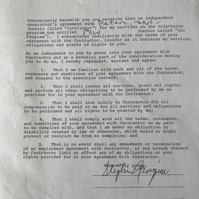 Cat Stevens signed contract