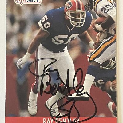 Buffalo Bills Ray Bentley signed NFL Pro Set trading card