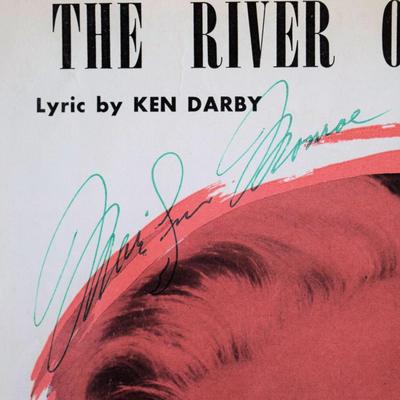 The River Of No Return Marilyn Monroe signed Sheet Music