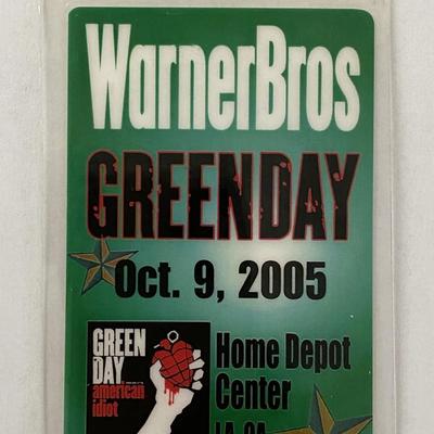 Green Day 2005 Concert Pass