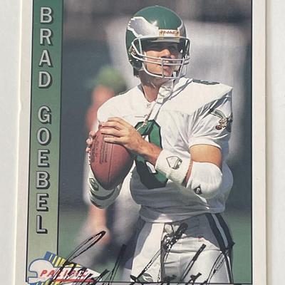 Philadelphia Eagles Brad Goebel 1991 Pacific #629 signed trading card 