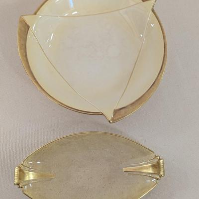 Carlton Ware Triangular Design Dish & Oval Dish (LR)