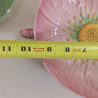 Carlton Ware Pink Buttercup Bowls & Plate (LR)