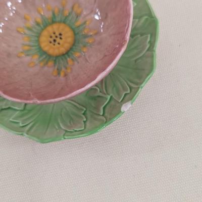 Carlton Ware Pink Buttercup Bowls & Plate (LR)