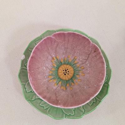 Carlton Ware Pink Buttercup Bowls & Plate (LR)