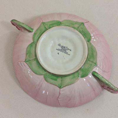 Carlton Ware Pink Buttercup Bowls & Plate (LR)
