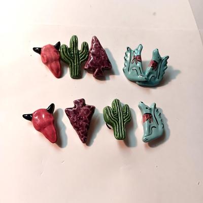 SW STYLE BUTTON COVERS, BROOCH AND PIERCED EARRINGS