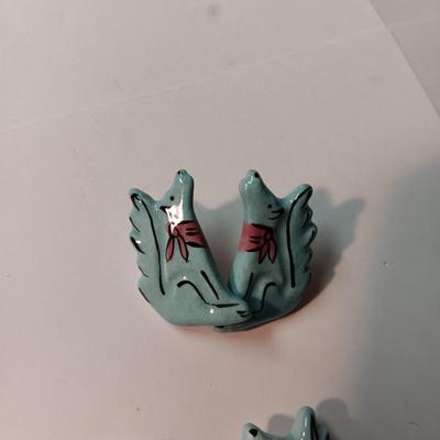 SW STYLE BUTTON COVERS, BROOCH AND PIERCED EARRINGS