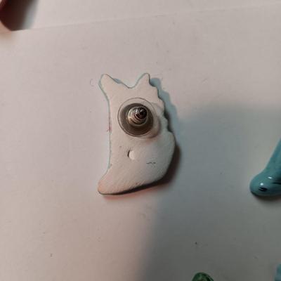 SW STYLE BUTTON COVERS, BROOCH AND PIERCED EARRINGS