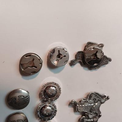 SILVER-TONE BUTTON COVERS