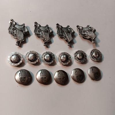 SILVER-TONE BUTTON COVERS