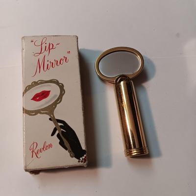 VINTAGE REVLON LIP MIRROR W/LIPSTICK AND A POWDER COMPACT