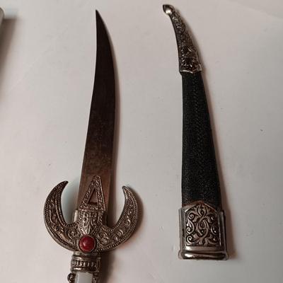 CLIP ON AVIATOR SUNGLASSES, SMALL DAGGER, SWISS ARMY KNIFE AND OLD LIGHTER