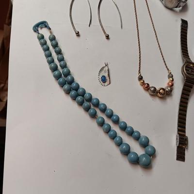 STERLING SILVER EARRINGS, WATCHES AND OTHER JEWELRY