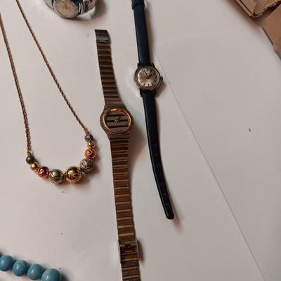 STERLING SILVER EARRINGS, WATCHES AND OTHER JEWELRY