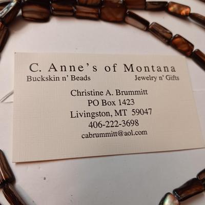 3 STRINGS OF HANDMADE BEADS