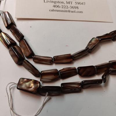3 STRINGS OF HANDMADE BEADS