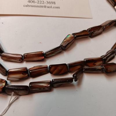 3 STRINGS OF HANDMADE BEADS